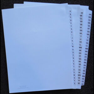 A-Z Side Tabs - Sets