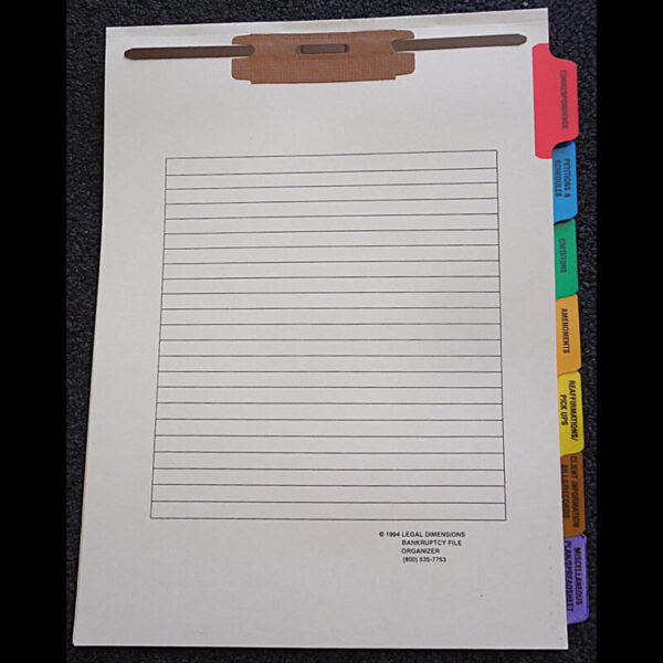Bankruptcy File Organizer