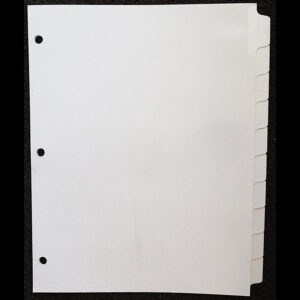Matte Mylar Side 10 Tabs