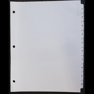 10th Cut Side Tabs - Sets