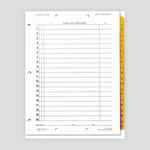 Courtfolio Tabs - Top to Bottom