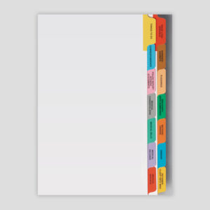 Personal Injury Notebook Tabs